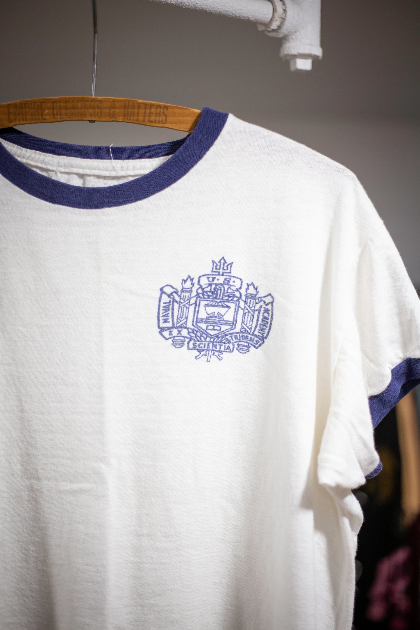 60's USN Academy Ringer T-Shirt | Medium