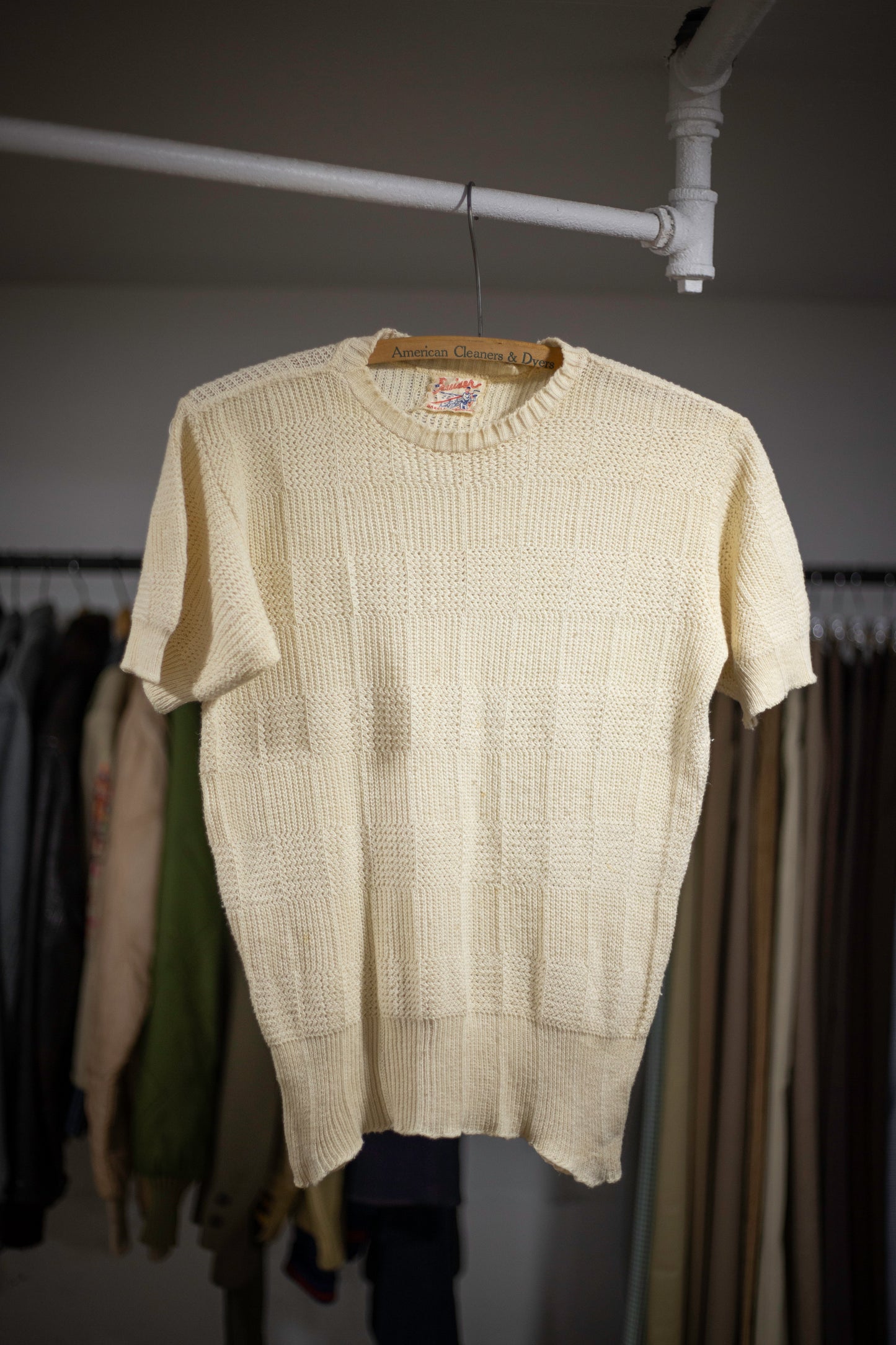 40's Barclay Cruiser Sailor Cableknit Shirt | Small